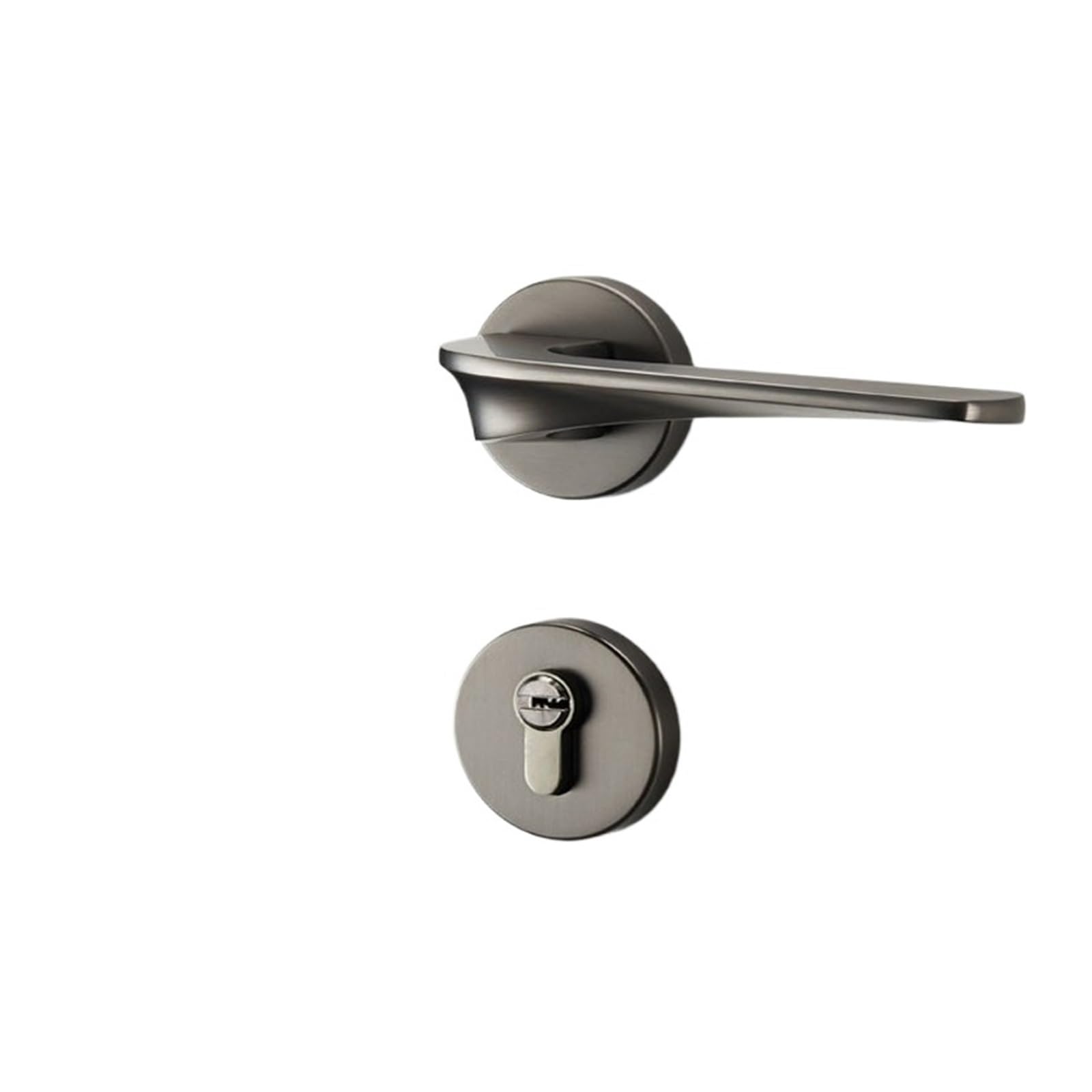 NYRXRYTCA Black Household zinc Alloy Mechanical Door Lock Bedroom Silent Magnetic Split Lock Furniture Hardware(Gray steel 5845 silent)