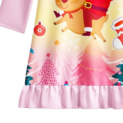 Reindeer Deer Christmas Dress Cosutme for Toddler Girls Princess Casual Dress Long Sleeve Dress Clothes Christmas Elements4