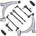 Detroit Axle - Front End 12pc Suspension Kit for Chevrolet Malibu Pontiac G6 Saturn Aura, 2 Struts 2 Lower Control Arms 4 Outer & Inner Tie Rods 2 Sway Bar Links 2 Boots Replacement