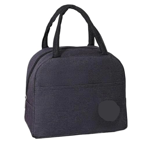 XCTDSVAH Bolsa Termica Porta Alimentos Bolsa de almuerzo con aislamiento portátil for acampar, paquete aislante, bolsas térmicas for comida, Picnic, 1 ud(Black)