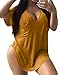 Allegrace Womens Casual Scoop Collar Plus Size T Shirts Summer Tops Tee Ginger 4XL