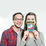 Mr. & Mrs. Panda Postkarte Einhorn Cocktail Design - Geschenk, Geburtstag, Dankeskarte, Einladungskarten Geburtstag, Unicorn, witzig, Einhörner,