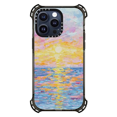Coque iPhone 15 Pro Max CASETiFY Bounce premium givrée noir MagSafe