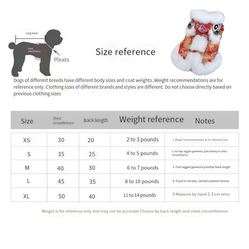 Disfraz de León para Perro Año Nuevo Chino Talla S miniatura 4