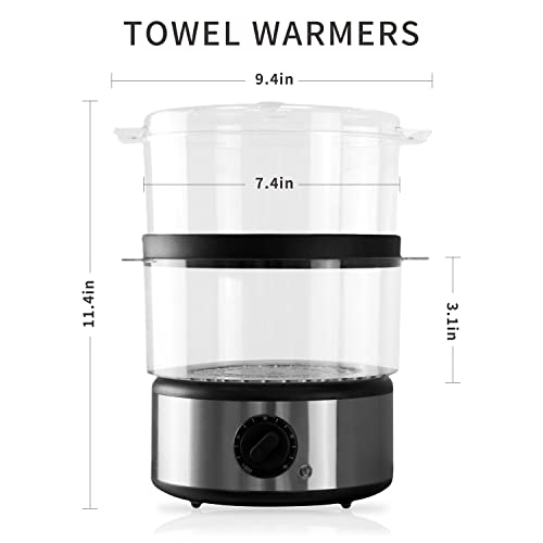 Aoboo Spa Hot Towel Warmers Hot Steam Towel Warmers Two-Layer Steamer Timed Electric Towel Steamer Use For Home Facial Spa, Hair Beauty, Salon And Traveling #TOP2