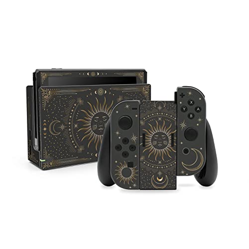 Film protecteur autocollant pour console de jeux Joy-Con et station de charge - Ensemble d'autocollants - Protection supérieure contre les rayures - Stickers...