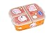 Kinder Brotdose Lunchbox Sandwichbox - Brotdose Kinder Lunchbox mit Fächern -Brotbox mit Unterteilung - Brotdose Kindergarten - Kinder Brotdose aus Kunststoff BPA frei (Peppa Wutz)
