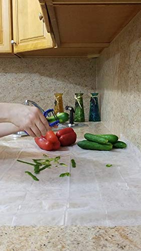 Extra Large Disposable Counter Liners Pack of 18 Plastic Kitchen Counter Covers for Easy Cleanup After Food Prep- Foldable, Versatile Kitchen Countertop Protectors- Top Time Savers