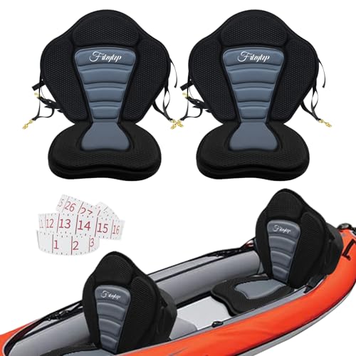 Thickened-Kayak-Seats-Premium-Shockproof-Seats-with-Back-Support-for-Kayaking-Canoeing-Fishing-Paddle-Boarding-Comfort-Versatility-and-Extra-Storage-BlackGray-2-Pcs