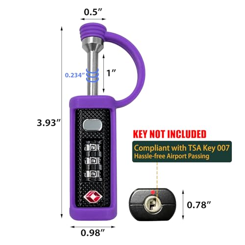 Image of LAFENLIN TSA Approved Firearm Travel Case Locks, Gun Case Hard Pistol Cases Lock Gun Carrying Case Lock, Cut-Proof Case TSA Padlocks for Rifles /Revolver /Handgun /Camera Hard Cases