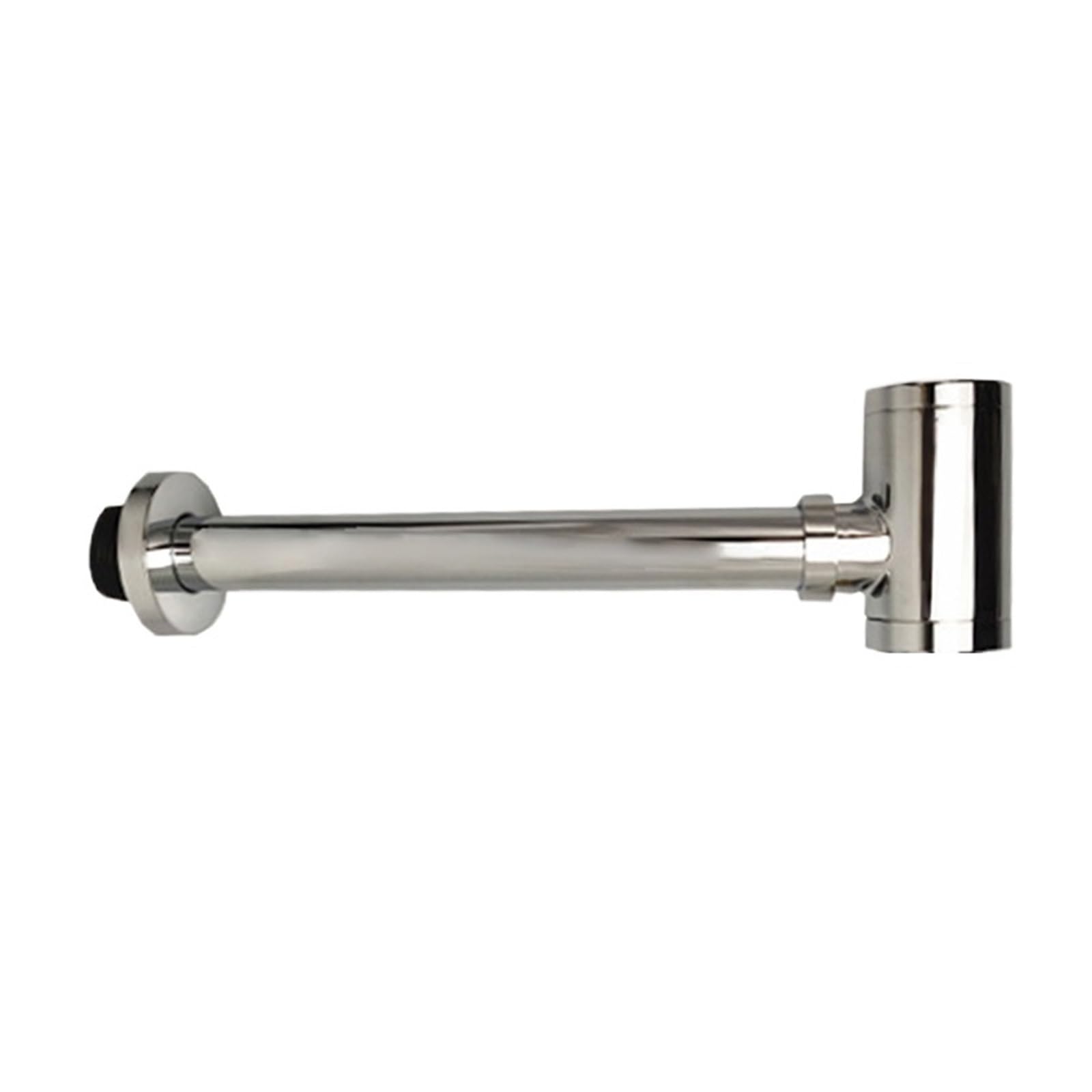 P Type Trap Bathroom Brass Round Bottle Siphon Trap Lavatory Basin Waste Stopper Drain P-Trap Washbasin Sink Pop up for Home(Chrome P-Trap)