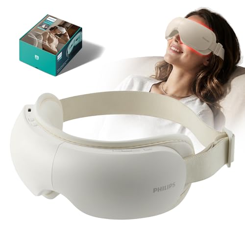 PHILIPS Eye Massager with Heat, Fathers Day Dad Gifts for Men&Birthday Gifts for Women,Her, Compression Sleep Massage for Headache and Migraine Relief, Eye Strain,Better Sleep, Daily Use,Home