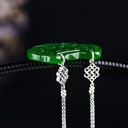 Collier en Argent 925 Nœud Chinois et Pendentif Jade Long | Bijoux d'Exception - 2