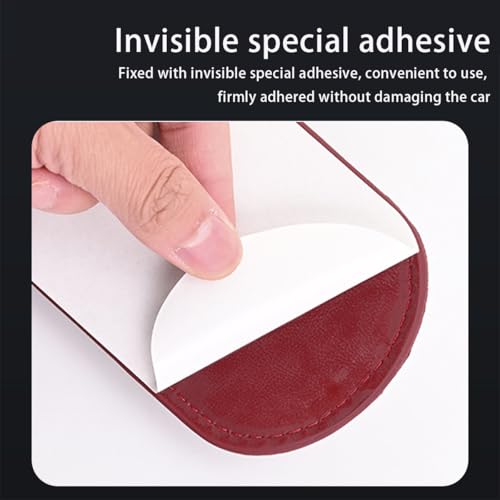 Image of Mandark Car Knee Cushion Pad, Leather Memory Foam Vehicle Door Armrest Pillow for Leg Elbow, Comfort Auto Interior Center Console Thigh Support Mat Accessories, Universal for Most Cars (Red)
