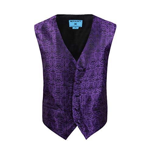 Epoint Egc1B05B-Xl Blue Violet Patterned Marketing Management Vest Woven Microfiber Waistcoat Designer Mens Vest X-Large Vest #TOP6