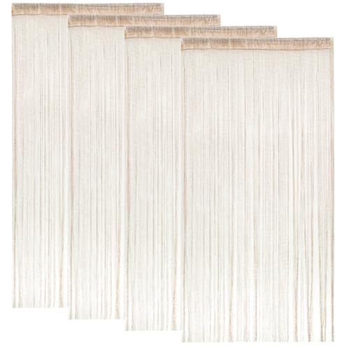 GBKDQQ 4 Stück Fadenvorhang Türvorhang Insektenschutz, Glitzer...