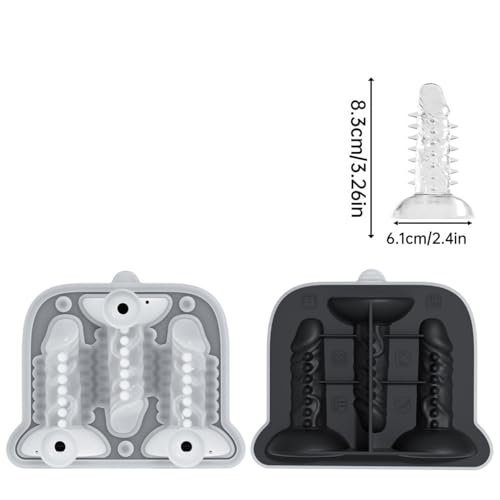Molde para cubitos de hielo de silicona JEATHA negro miniatura 2