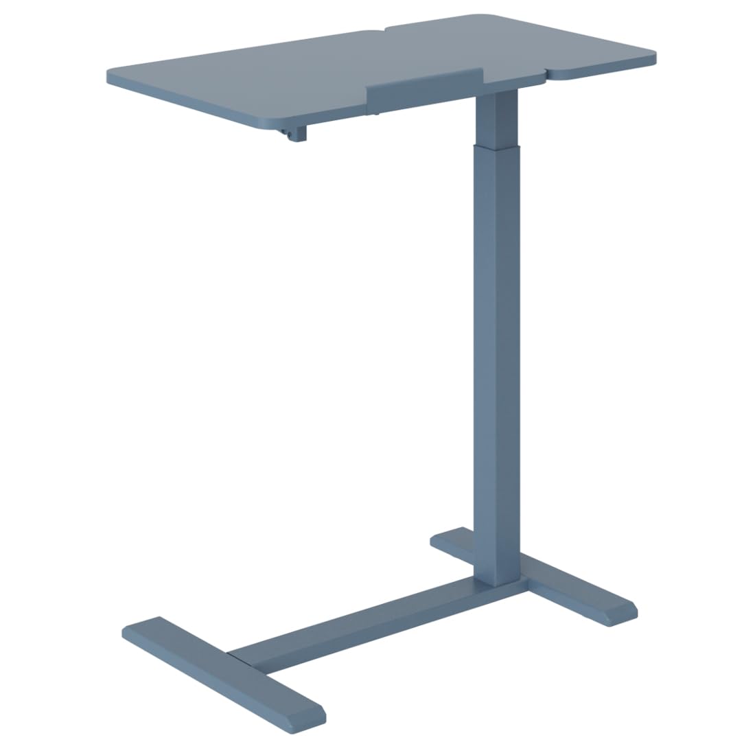 Spacetronik Tavolino Regolabile in Altezza 70x40 cm per Laptop con Piano Inclinabile e Bordo Antiscivolo – Tavolino da Letto in Acciaio (Blu)