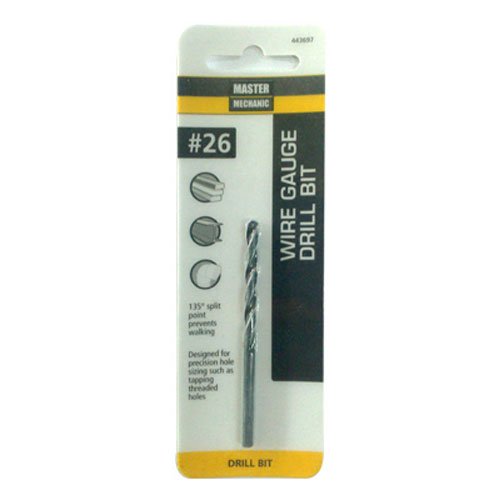 #26 3-inch Black Oxide Wire Gauge Drill Bit With 135 Split Point Design