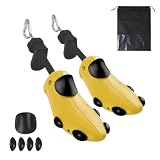 Ampliador de inserciones de zapatillas: puedes estirar el ancho para ampliar el zapato, estirar la longitud para aumentar el tamaño del zapato. El expansor de zapatos puede evitar que tus talones sufran dolor, ampollas, rozaduras, etc. Los moldeadores de tenis mantienen tus zapatos en perfecta forma cuando no están en uso. Se pueden ajustar de acuerdo a tus zapatos. Tallas: hombre 9-13.5 pulgadas, mujer 5-10 pulgadas.