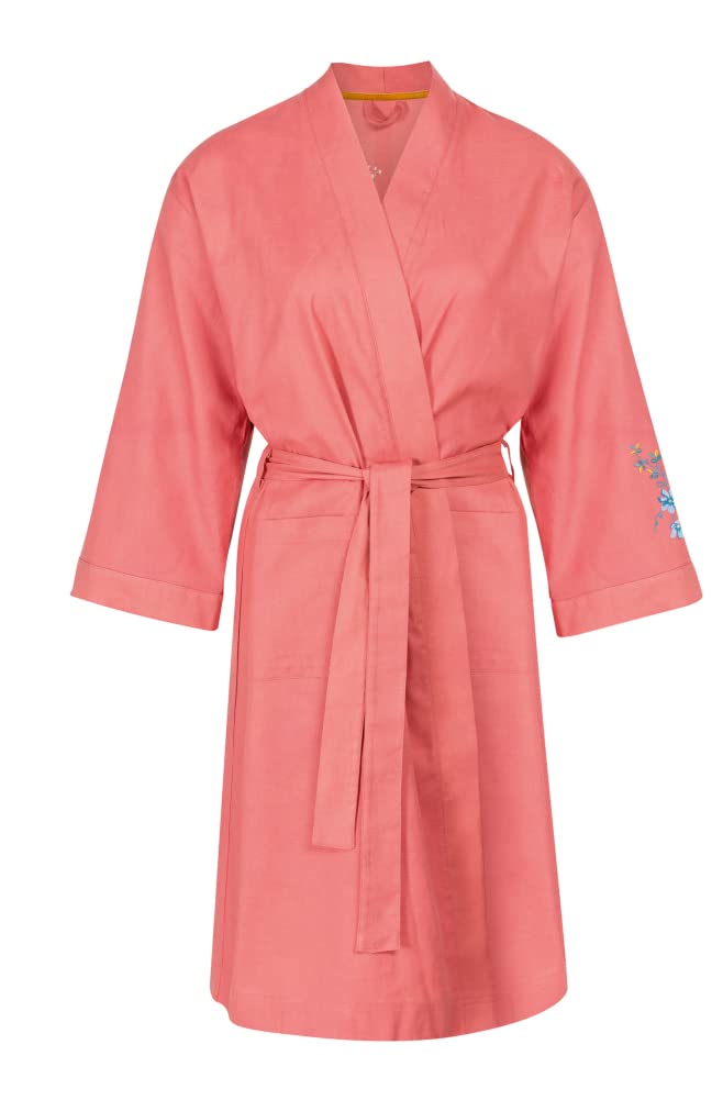PiP Studio Naomi Kimono Flirting Birds Embroidery pink L