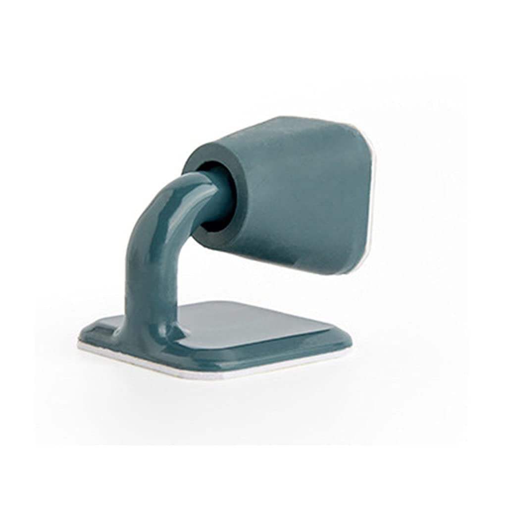 Tope de puerta de silicona, soporte de suelo, tira de parachoques de puerta anticolisión, tope de puerta de goma, cuña, cinta de doble cara, pegatina oculta (Color : Grey)