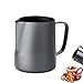 Jarra Leche 350ml, Jarra Leche Negro, Jarra Leche Barista, Jarra Leche Acero Inoxidable, No Pegajoso, Bordes Suaves, Cómodo Sostener, para Hacer Café, Capuchino, Café con Espuma Leche
