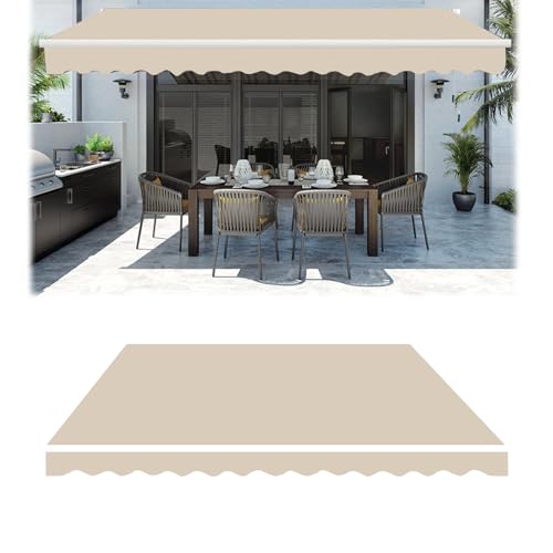 Toile auvent de balcon rétractable anti usure pour store extérieur gris
