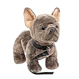 Größe 23cm Französische Bulldogge 23 cm stehend grau Plüschhund Uni-Toys Kuscheltier Hund