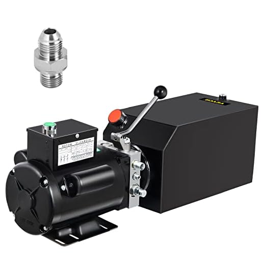 VEVOR Bomba Hidráulica de 14L, Bomba Hidráulica Remolque Tanque 220V, Cilindro Hidráulico para Elevador de Tijera, Bomba Hidráulica para Remolque Volquete, Camión Elevador, Señales de Tráfico