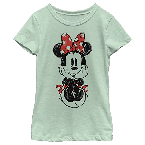 Image of Girl's Mickey & Friends Sitting Minnie Sketch T-Shirt