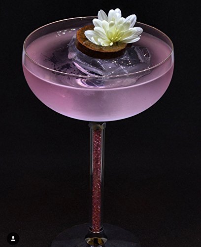 Juego de 2 copas coupe de cristal rosa miniatura 4