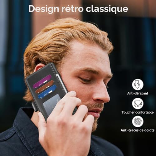 ivencase Coque pour Samsung Galaxy A16 avec Verre Trempé, Noir – vue 7