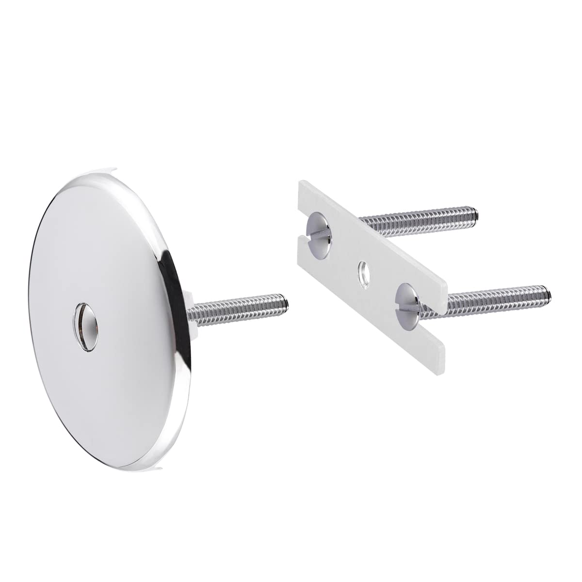 Uni-Green Universal Tub Overflow Faceplate, Polished Chrome, Solid Brass Construction (One Hole)