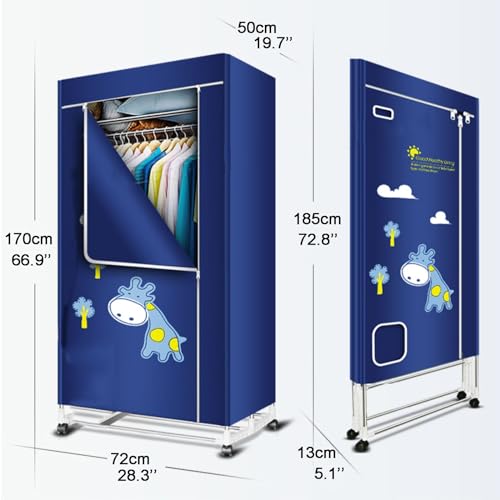 Elektrische Wasdroger Draagbare Snelle 1500W Droger Machine 3-laags Verwarmde Wasdroger Elektrische Wasdroger Voor Binnen Dubbellaags (Color : Yellow) - Image 3