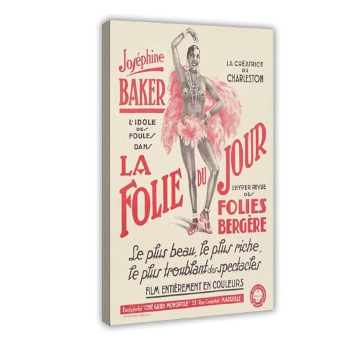 Toile de Josephine Baker La Folie Du Jour 1927 pour une décoration murale rétro et inspirante