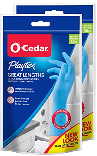 Playtex Great Lengths Extra Long Disposable Gloves, 30 CT (Pack - 2)