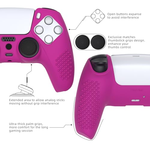 eXtremeRate PlayVital Capa de silicone para ps5 controlador Protector Capa ergonômica com 6 tampas J