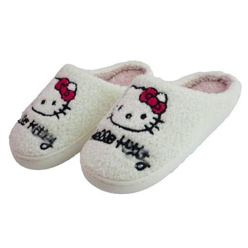 Joiuzacn Cute Slippers For Women Soft Plush Warm Cute Cat Slip-On Slippers Cozy Indoor Outdoor Slippers