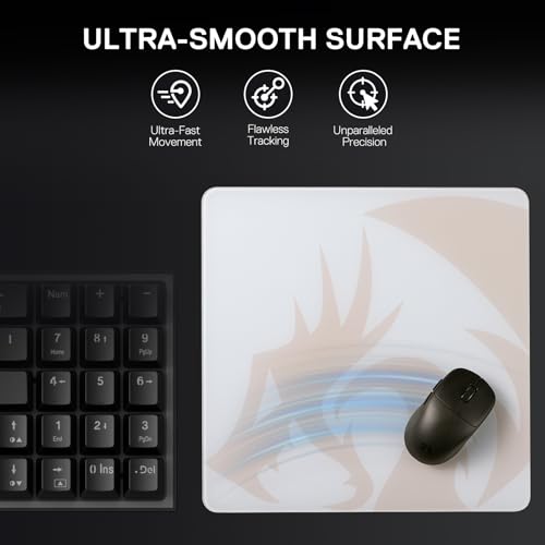 Tapis de souris en verre Redragon PG1M surface de précision durable - 2