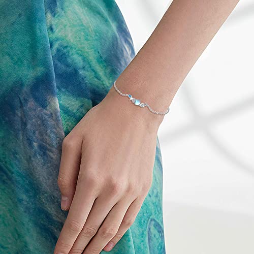 Starfish Shell Bracelets 925 Sterling Silver Beach Bracelet Ocean Jewelry Gifts for Women Girls4