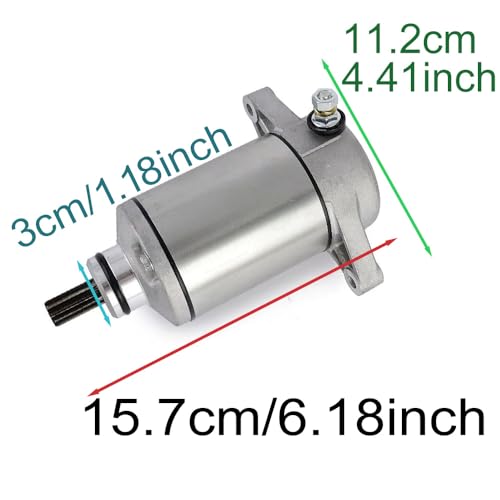 Motor de Arranque para Motocicleta MACHSWON, Reemplazo 3305-954, 3305954, 31210-PTA1-D406, Compatible con Arctic Cat 400CR 2013-2015, Kymco MXU 450i 2012-2015, Engranaje de 10 Dientes, 1 pieza miniatura 3