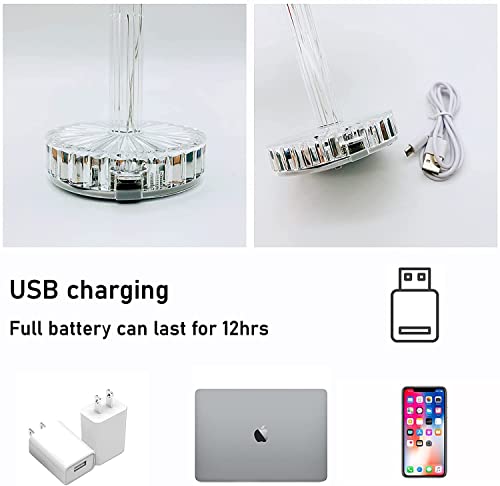 Image of (16 RGB Colors RGB Crystal Lamp With Remote Control, Touch Control, Light Beside Led Lamp Crystal Night Light For Bedroom Living Room Party Bar Wedding (USB Type-C)