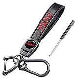 Aooble Black Leather Car Key Chain Metal Car Keyring Accessories Replacement with Suit for Chevy camaro SS, Keychain Keyring Family Present for Man and Woman