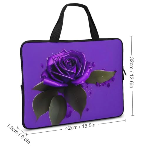 Pochette PC 17 pouces motif rose violet contre chocs et rayures