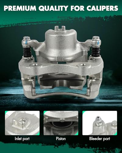 Image of SCITOO 19B3306A 19B3307A Front Left & Right Disc Brake Calipers Assembly w /Bracket For Nissan For Cube 2009-2014,For Nissan For Tiida 2012-2016,For Nissan For Versa 2007-2012