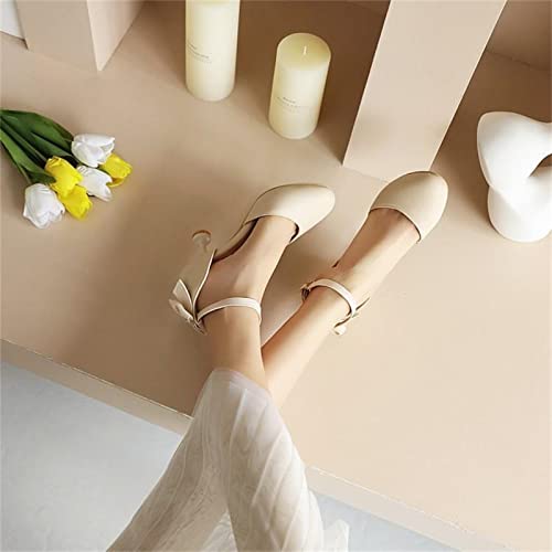 Big Girls High Heel Catwalk Model Shoes 𝐏umps High School Prom Solid Ball Party Gown Sandals for (Beige, 4.5 Big Kids)3