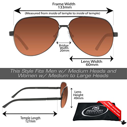 Image of proSPORT Blue Light Blocking Sunglasses - HD Copper Amber Metal Aviator Reduce Eye Strain Better Sleep