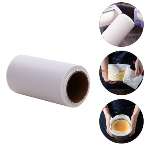 Papel para hornear en 2 rollos con silicona resistente al aceite para moldes de repostería 4