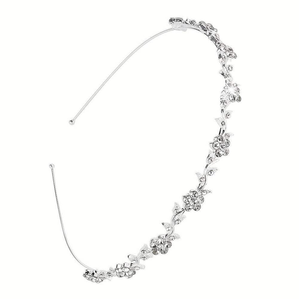 Diamentowa Tiara Moda Dziewczęca Kryształowe Kwiaty Ślubne Tiara Ślubna i Eleganckie Liście Projekt Tiara Akcesoria Do Włosów
